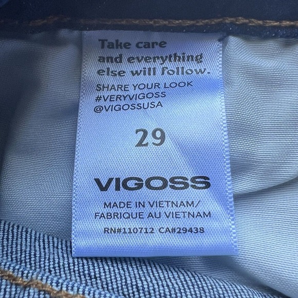 VIGOSS Frankie High Rise Slim Straight Distressed Jeans Size 29 Style# VC-P01704 - Picture 7 of 9